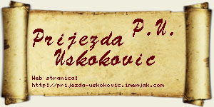 Prijezda Uskoković vizit kartica